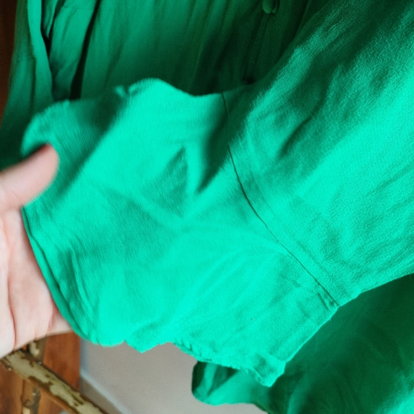 Plus Size Mint Peplum Top - Picture 7 of 11